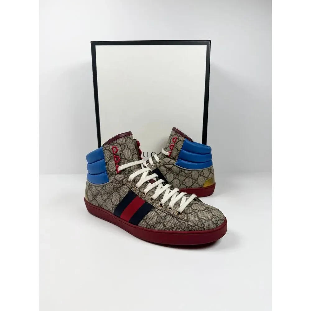 Size 9.5US - Gucci Ace High Top Sneakers